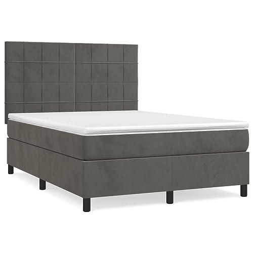 DYRJDJWIDHW lattenroste Bett metallbett kopfteil bettBoxspringbett mit Matratze Schwarz 90x200 cm SamtGeeignet für Schlafzimmer von DYRJDJWIDHW