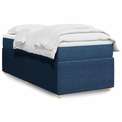 DYRJDJWIDHW lattenroste betten metallbett Bed frameBoxspringbett mit Matratze Dunkelgrau 90x190 cm SamtGeeignet für Schlafzimmer von DYRJDJWIDHW