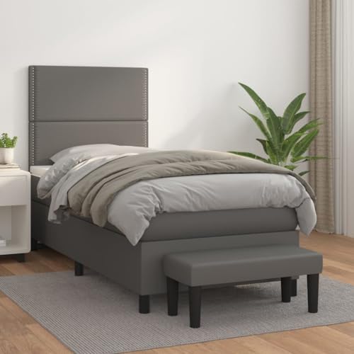 DYRJDJWIDHW lattenroste bettgestell futonbett bedBoxspringbett mit Matratze Creme 80x200 cm StoffGeeignet für Schlafzimmer von DYRJDJWIDHW