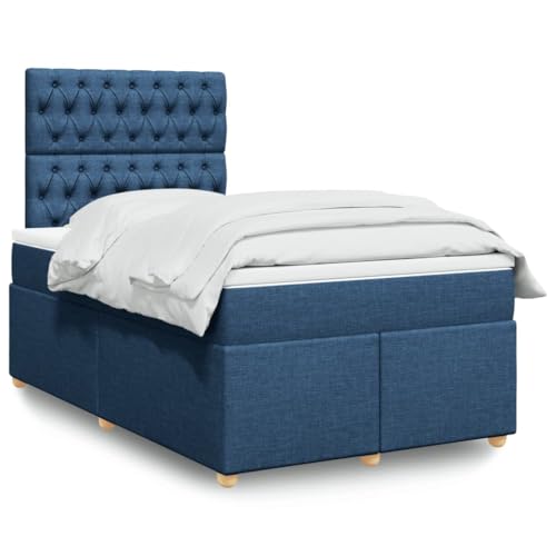 DYRJDJWIDHW lattenroste futonbett Bed bettgestellBoxspringbett mit Matratze Creme 140x200 cm StoffGeeignet für Schlafzimmer von DYRJDJWIDHW