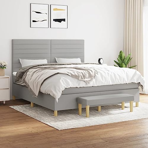 DYRJDJWIDHW lattenroste futonbett Bed bettgestellBoxspringbett mit Matratze & LED Dunkelgrau 90x200 cm StoffGeeignet für Schlafzimmer DYRJDJWIDHW lattenroste futonbett Bed bettgestellBoxspringbett mit Matratze & LED Dunkelgrau 90x200 cm StoffGeeignet für Schlafzimmer von DYRJDJWIDHW
