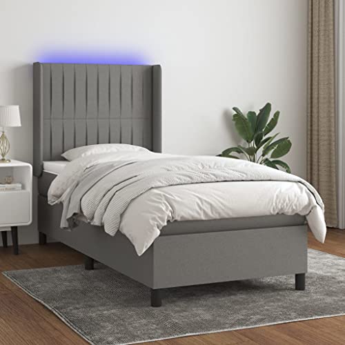 DYRJDJWIDHW lattenroste futonbett kopfteil Bett bettgestellBoxspringbett mit Matratze Hellgrau 90x200 cm StoffGeeignet für Schlafzimmer DYRJDJWIDHW lattenroste futonbett kopfteil Bett bettgestellBoxspringbett mit Matratze Hellgrau 90x200 cm StoffGeeignet für Schlafzimmer von DYRJDJWIDHW