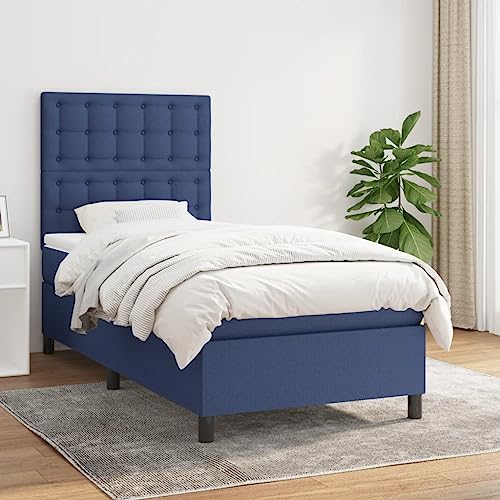 DYRJDJWIDHW lattenroste futonbett metallbett bettenBoxspringbett mit Matratze Taupe 200x200 cm StoffGeeignet für Schlafzimmer von DYRJDJWIDHW