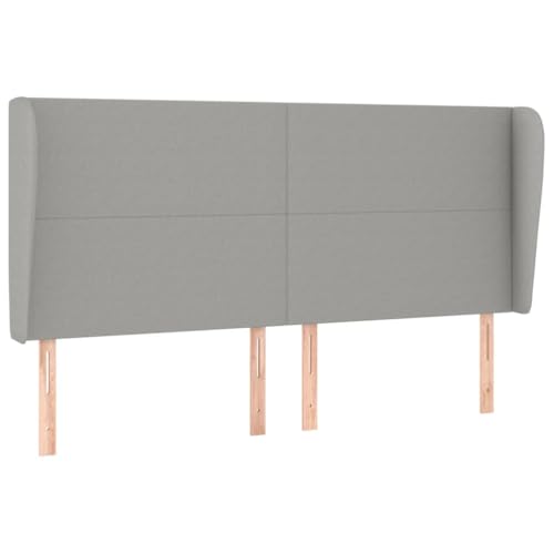 DYRJDJWIDHW lattenroste kopfteil Bett metallbett bettgestellBoxspringbett mit Matratze Schwarz 140x190 cm StoffGeeignet für Schlafzimmer von DYRJDJWIDHW
