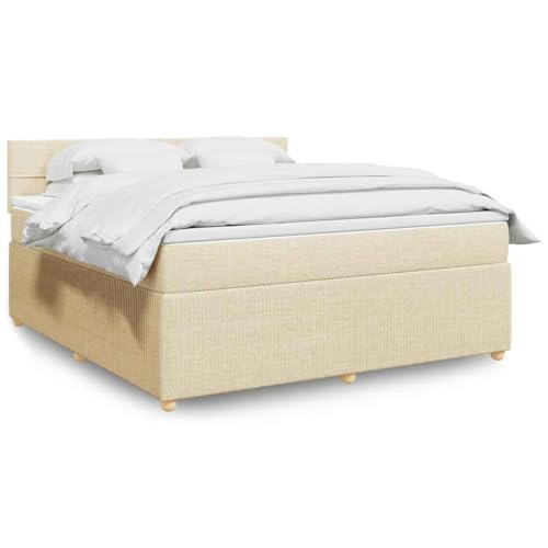 DYRJDJWIDHW lattenroste metallbett Bett Bed frameBoxspringbett mit Matratze Hellgrau 80x200 cm StoffGeeignet für Schlafzimmer von DYRJDJWIDHW