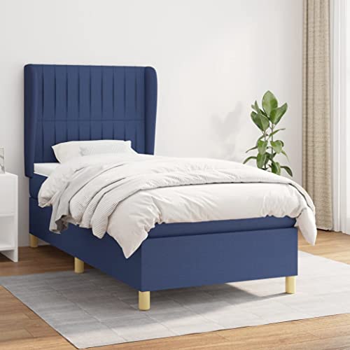 DYRJDJWIDHW lattenroste metallbett Bett Bed frameBoxspringbett mit Matratze Rosa 180x200 cm SamtGeeignet für Schlafzimmer von DYRJDJWIDHW