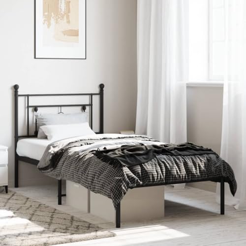 DYRJDJWIDHW metallbett Bed Frame futonbett bettrahmenBett mit Schubladen Braun Eiche-Optik 75x190 cmGeeignet für Schlafzimmer von DYRJDJWIDHW