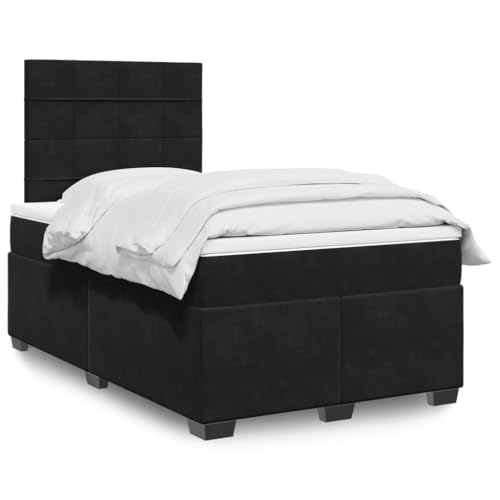 DYRJDJWIDHW metallbett Bett Bed Frame kopfteil bettBoxspringbett mit Matratze Rosa 100x200 cm SamtGeeignet für Schlafzimmer von DYRJDJWIDHW