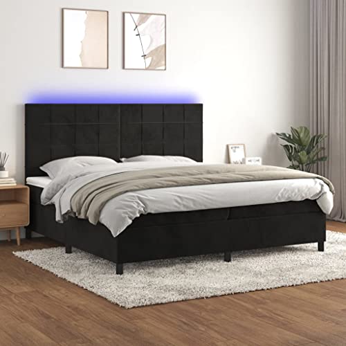 DYRJDJWIDHW metallbett Bett lattenroste bettrahmenBoxspringbett mit Matratze & LED Blau 90x190 cm StoffGeeignet für Schlafzimmer DYRJDJWIDHW metallbett Bett lattenroste bettrahmenBoxspringbett mit Matratze & LED Blau 90x190 cm StoffGeeignet für Schlafzimmer von DYRJDJWIDHW