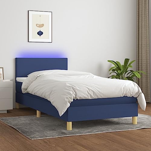 DYRJDJWIDHW metallbett betten, bettrahmen bettrahmen lattenrosteBoxspringbett mit Matratze & LED Dunkelblau 140x190 cm SamtGeeignet für Schlafzimmer DYRJDJWIDHW metallbett betten, bettrahmen bettrahmen lattenrosteBoxspringbett mit Matratze & LED Dunkelblau 140x190 cm SamtGeeignet für Schlafzimmer von DYRJDJWIDHW