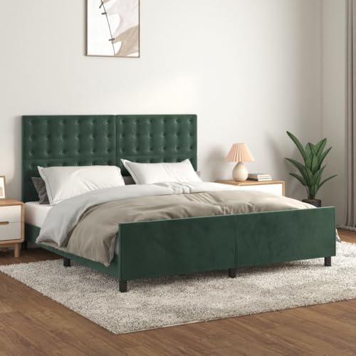 DYRJDJWIDHW metallbett bettrahmen Bed futonbettBoxspringbett mit Matratze Creme 180x200 cm StoffGeeignet für Schlafzimmer von DYRJDJWIDHW