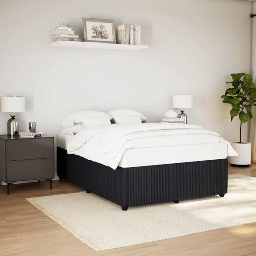 DYRJDJWIDHW metallbett bettrahmen bettgestell Bed frameBoxspringbett mit Matratze Blau 140x200 cm SamtGeeignet für Schlafzimmer von DYRJDJWIDHW
