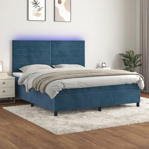 DYRJDJWIDHW metallbett bettrahmen kopfteil Bett bedBoxspringbett mit Matratze Dunkelgrün 90x190 cm SamtGeeignet für Schlafzimmer von DYRJDJWIDHW
