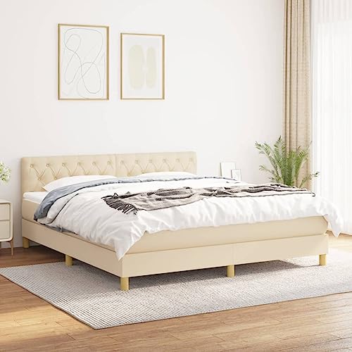 DYRJDJWIDHW metallbett lattenroste Bed bettBoxspringbett mit Matratze Rosa 140x200 cm SamtGeeignet für Schlafzimmer von DYRJDJWIDHW