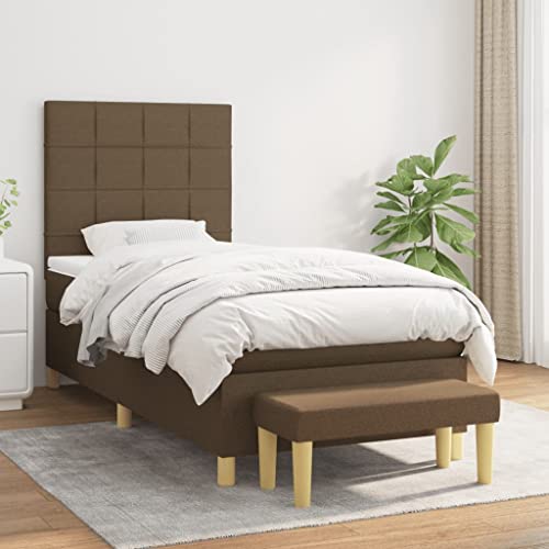 DYRJDJWIDHW metallbett lattenroste bettgestell bettrahmenBoxspringbett mit Matratze & LED Rosa 80x200 cm SamtGeeignet für Schlafzimmer von DYRJDJWIDHW