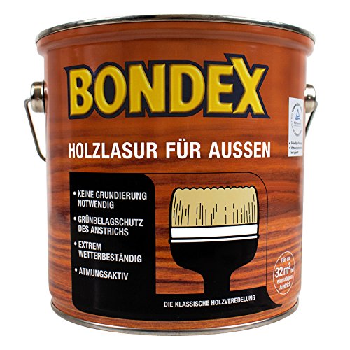 Bondex Holzlasur für Aussen kastanie 2,5L Holzschutzlasur Holz Lasur von DYRUP