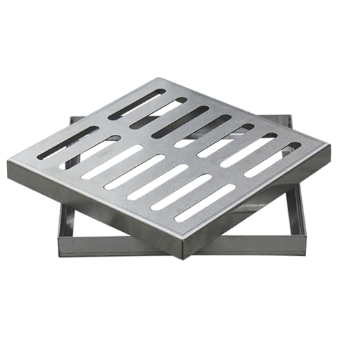 Abflussgitter Aussen, Ablaufgitter, Regenwassergitter aus Edelstahl 304, Inspektionsdeckel aus Metall, für Hof und Gehweg(30x30x3cm) von DYUNCZ