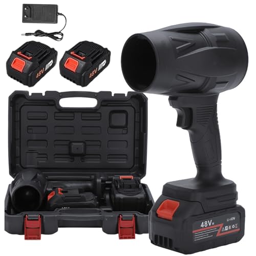DYUNCZ Mini Turbo Gebläse, Laubbläser mit 130.000 U/min, Hand-Laubbläser mit 2 Akkus, Ladegerät und Werkzeugkoffer, Staubentfernung Im Außenbereich von DYUNCZ