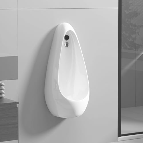 DYUNCZ Urinale für Männer mit Sensor-Spülventil, Wandmontierte Urinal für Herrentoiletten, Platzsparend, Auslaufsicher und Verstopfungssicher, für den Einsatz in Privathaushalten DYUNCZ Urinale für Männer mit Sensor-Spülventil, Wandmontierte Urinal für Herrentoiletten, Platzsparend, Auslaufsicher und Verstopfungssicher, für den Einsatz in Privathaushalten von DYUNCZ