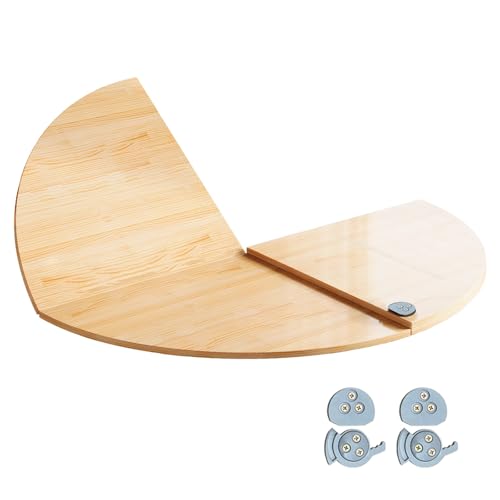 Großer Klappbare Runde Tischplatte, Runde Tischplatte Holz, Ersetzt Schreibtischplatte, Tischplatten Ohne Tischbeine, Platzsparend, für Esszimmer, Garten(140cm/4.6ft) von DYUNCZ