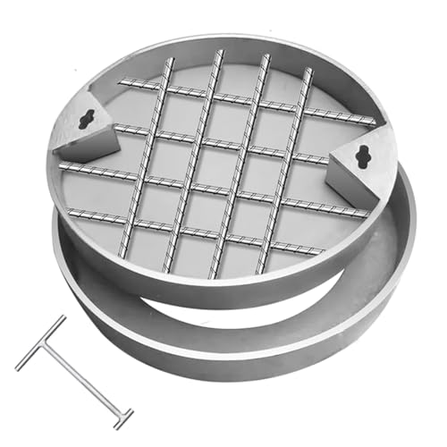 Runder Unsichtbarer Kanaldeckel, Schachtabdeckung Rund mit Haken, Inspektionsdeckel, für Terrassen, Gärten, Garagen und Straßen, Tragkraft 1 Tonne(70x5cm) von DYUNCZ
