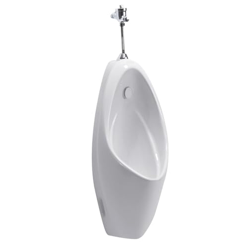Urinal für Herrentoiletten, Keramik Pinkelbecken mit Spülventil, Wandmontiert, Platzsparend, Druckspülung, für Bars, Badezimmer, Hotels, Geschäfte Urinal für Herrentoiletten, Keramik Pinkelbecken mit Spülventil, Wandmontiert, Platzsparend, Druckspülung, für Bars, Badezimmer, Hotels, Geschäfte von DYUNCZ