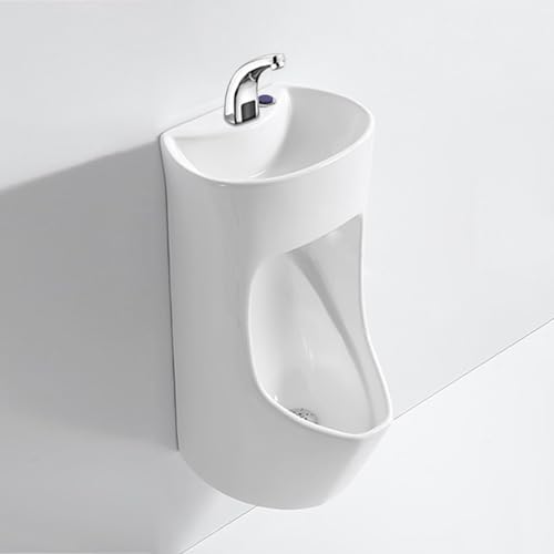 Wand Pissoir Urinalbecken Komplettset, Keramik-Urinal für Männer mit Integriertem Waschbecken und Sensorarmatur, Urinal für Männer, für Bars, Hotels, Öffentliche Toiletten Wand Pissoir Urinalbecken Komplettset, Keramik-Urinal für Männer mit Integriertem Waschbecken und Sensorarmatur, Urinal für Männer, für Bars, Hotels, Öffentliche Toiletten von DYUNCZ