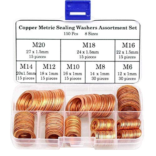 dywishkey Trainingsunterlagen für 8 Größen kupfer Metrisches Dichtscheiben Sortiment Set dywishkey Trainingsunterlagen für 8 Größen kupfer Metrisches Dichtscheiben Sortiment Set von DYWISHKEY