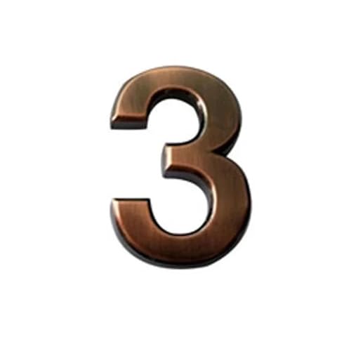 10cm Bronze Digital Hotel Door Number Plate For Room Electroplated Wire Drawing Spot Adhesive Backing(3) von DYYEUAVT