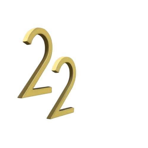 125mm Floating House Number Modern Door Home Outdoor 5 In. Black Golden Numbers Address Plaque Sign Star 0-9(7,Black) von DYYEUAVT