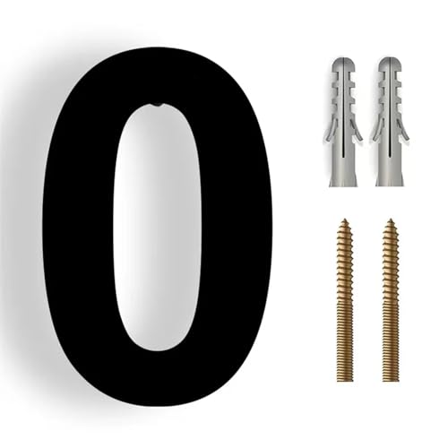 15/20/25/30cm Stainless Steel House Number Silver Address Sign 0-9 Huisnummer Outdoor Numbers Home Numeros Casa Exterior Big(Black No.0,15cm) von DYYEUAVT