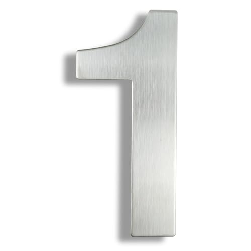 15/20/25/30cm Stainless Steel House Number Silver Address Sign 0-9 Huisnummer Outdoor Numbers Home Numeros Casa Exterior Big(Silver No.1,25cm) von DYYEUAVT