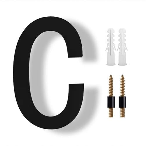 15cm House Number Outdoor Letters Digital 0-9 Door Alphabet Exterior 6 Inches Numbers Address Plaque Signs On(Black-C) von DYYEUAVT