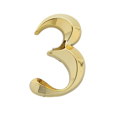 1pc Height 5cm Golden Home Sticker Address Door Label Gold Modern House Number 0-9 Hotel Apartment Plate(N3) von DYYEUAVT