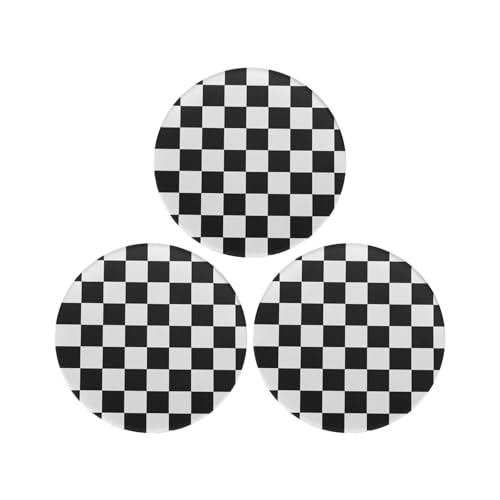 3 stücke Tasse Untersetzer Trinken Tabletop Schutz Matte for Tassen Und Tassen Büro Küche(Black) von DYYEUAVT
