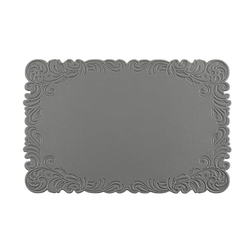 4/6 quadratische Tischsets, rechteckig, Kunstleder, Pad, Küchenzubehör for drinnen und draußen, Weihnachten, Rot(Color 05,6pcs 30x45cm) von DYYEUAVT