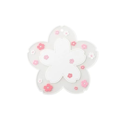 4 stücke Blume Form Coaster Tischset Isolierte Tisch Matte for Kaffee Tee Milch Tasse Hause Dekoration Drink(White 15cm) von DYYEUAVT