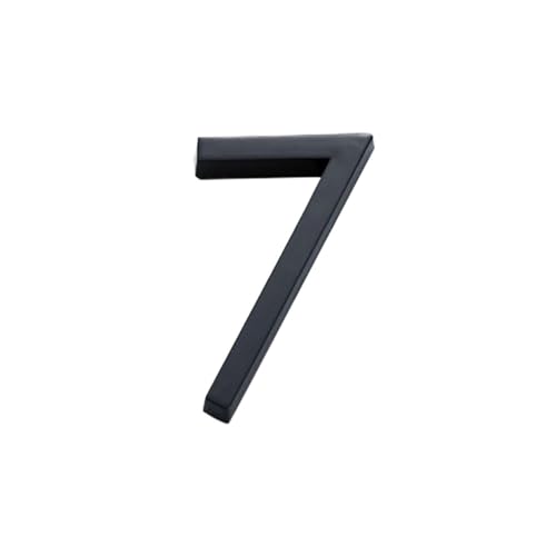 4inch/10cm ABS Acrylic Numeral Tag 3D Black 0 To 9 Number Self-Adhesive Plate Sign For Home Mailbox Hotel Address Door Label(Number 7) von DYYEUAVT