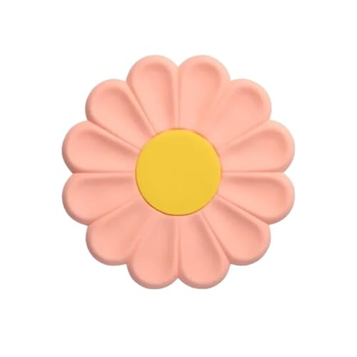 Blume Hitzebeständige Silikonmatte Getränkebecher Untersetzer rutschfeste Topflappen Tisch Tischset Küchenzubehör Pads(Pink,9.5cm) von DYYEUAVT