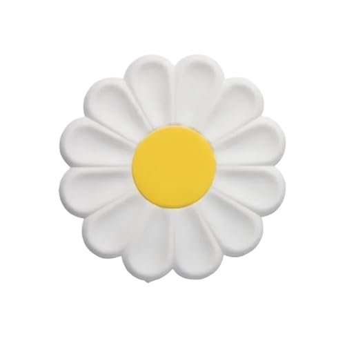 Blume Hitzebeständige Silikonmatte Getränkebecher Untersetzer rutschfeste Topflappen Tisch Tischset Küchenzubehör Pads(White,9.5cm) von DYYEUAVT