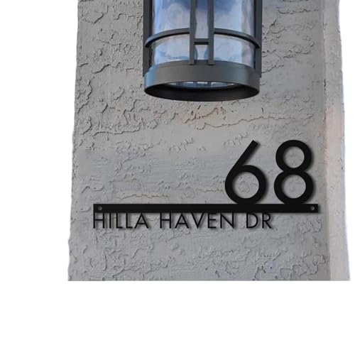 Custom Modern Floating House Number Plaque 5MM Acrylic Door Sign Letters Address Plate Outdoor DoorPlaque(05,50cm(19.68in)) von DYYEUAVT