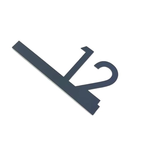 Customized 25x12cm Modern 2D Matte Black Acrylic Outdoor House Number Sign Street Address Plaques For Home Door Plate(Dark Grey) von DYYEUAVT