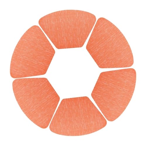 DYYEUAVT 1/4/6 stücke Keilform Khaki Tischsets for Runde Esstisch Gewebte Wischen rutschfeste Kunststoff Matten Küche Zubehör(Color 05,30x45cm 6pcs) von DYYEUAVT