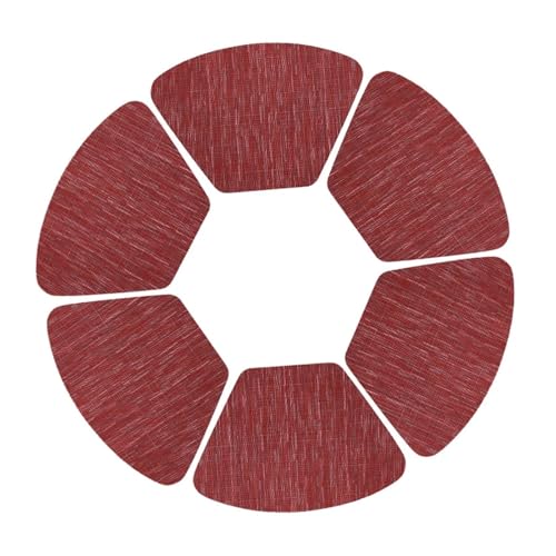 DYYEUAVT 1/4/6 stücke Keilform Khaki Tischsets for Runde Esstisch Gewebte Wischen rutschfeste Kunststoff Matten Küche Zubehör(Color 06,30x45cm 4pcs) von DYYEUAVT