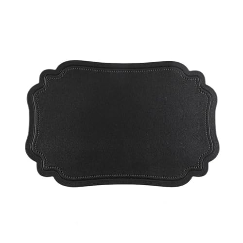 DYYEUAVT 2/4/6pcs Irregular Tableware Pad Placemats Table Mat for Kitchen Dining Imitation Leather Wedding Decor(Black,30x45cm 2pcs) von DYYEUAVT