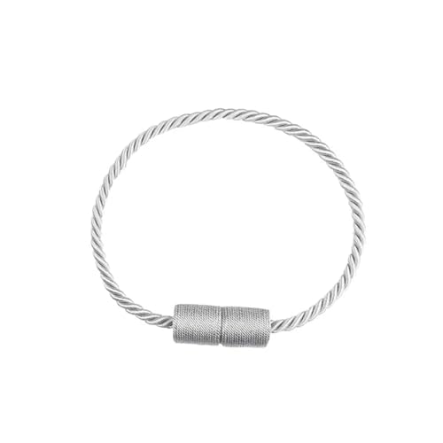 DYYEUAVT 2 Stück Magnetischer Vorhang Raffhalter Zimmer Zubehör Zylinder Hängende Kugel Fenster Vorhang Halter Schnalle Gurt Seil Vorhang Dekoration(Silver) von DYYEUAVT