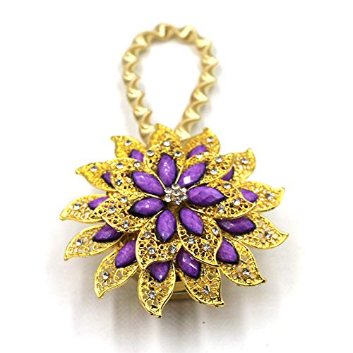 DYYEUAVT 2PC Magnet Vorhang Raffhalter Frühling Strass Stahldraht Blume geformt magnetische Vorhang Schnalle Clip Fenster Halter Zubehör(Color 10) von DYYEUAVT