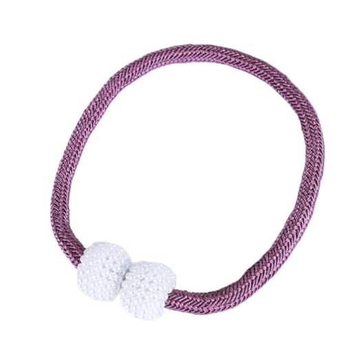 DYYEUAVT 2PCS Perle Magnetische Vorhang Clip Vorhang Halter Raffhalter Schnalle Clips Hängende Kugel Schnalle Raffhalter Vorhang Dekor Zubehör(Purple,1pc) von DYYEUAVT