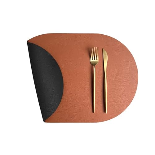 DYYEUAVT 2er-Set Tischset Ovale Geschirrunterlage Matten Rutschfestes Küchenzubehör(Color 01) von DYYEUAVT