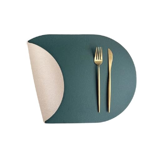 DYYEUAVT 2er-Set Tischset Ovale Geschirrunterlage Matten Rutschfestes Küchenzubehör(Color 06) von DYYEUAVT